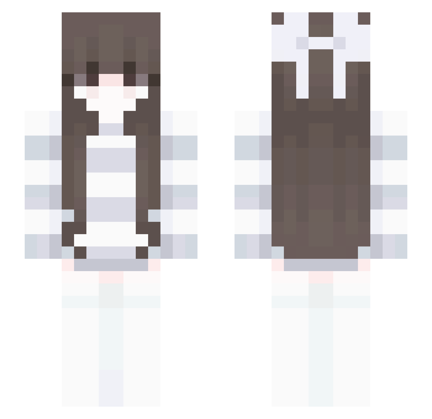 Yeyo_XD10 Minecraft skin, front and back view