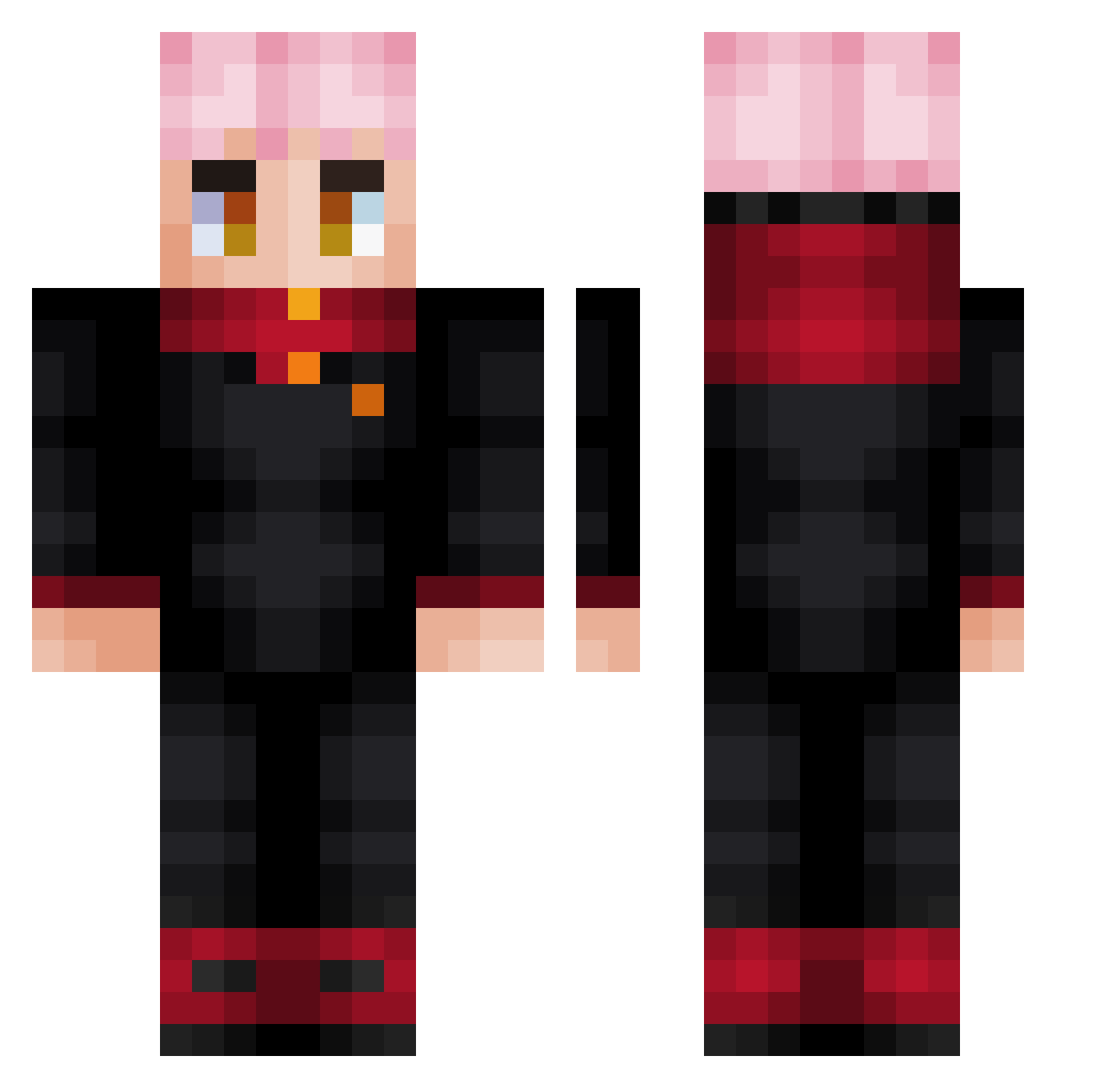 Millah_HOCKEY Minecraft skin, front and back view