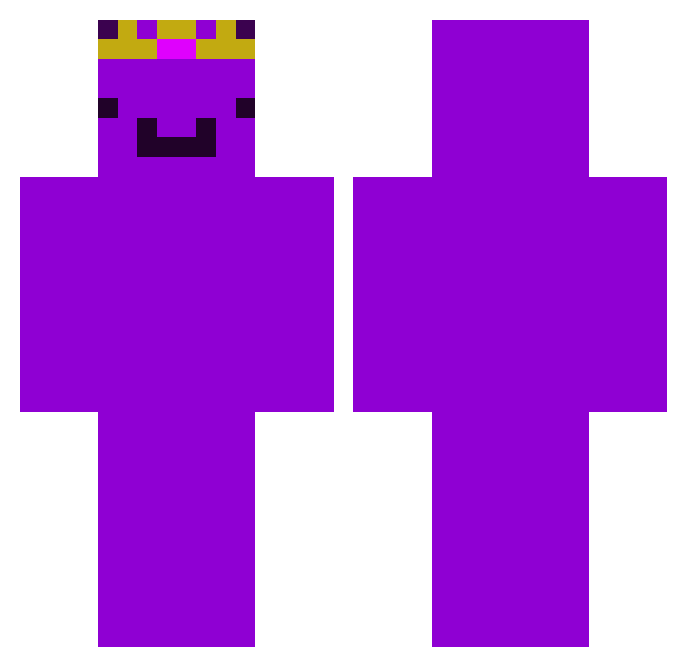 Wachiturros Minecraft skin, front and back view