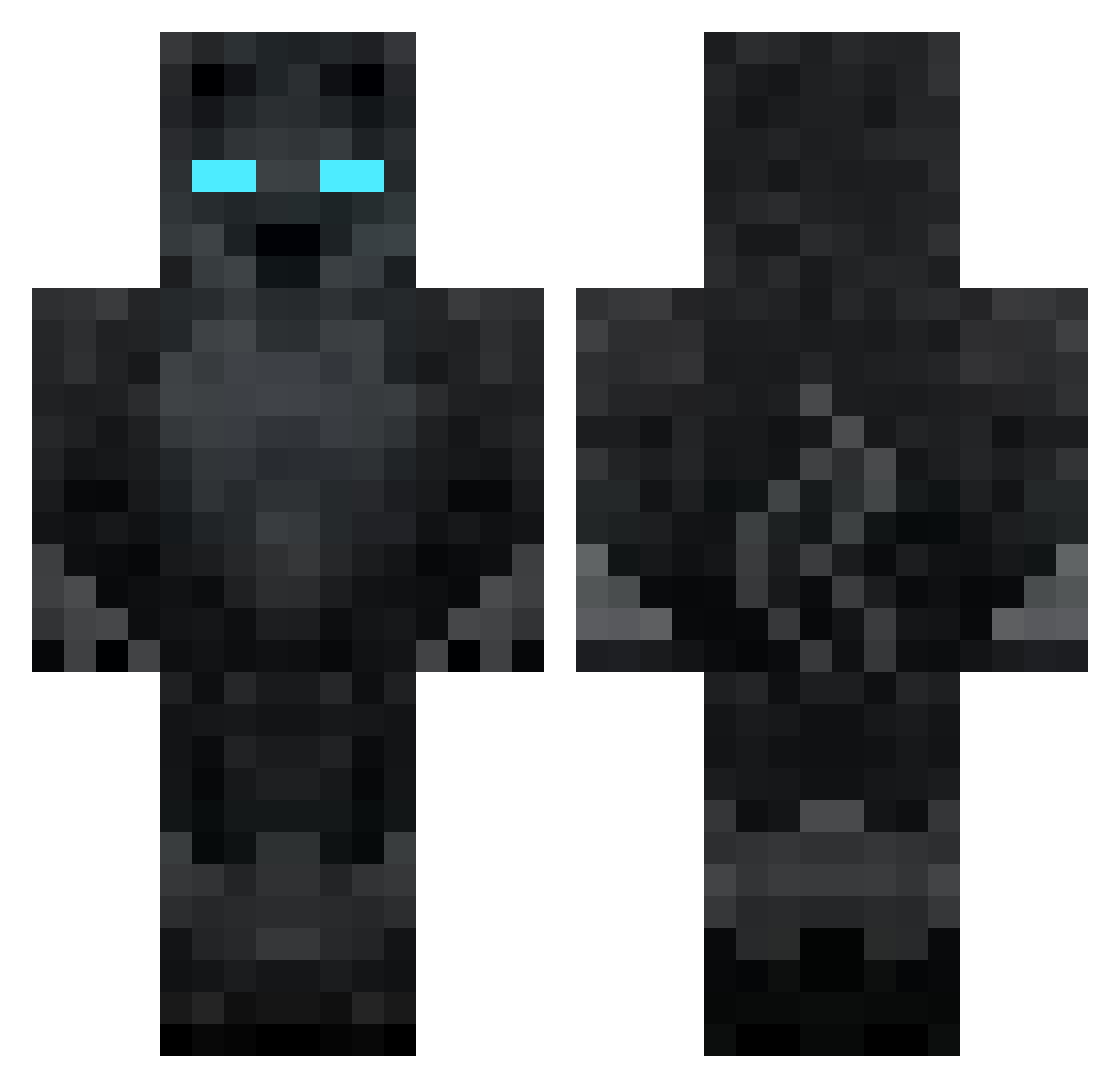 worshey Minecraft skin, front and back view