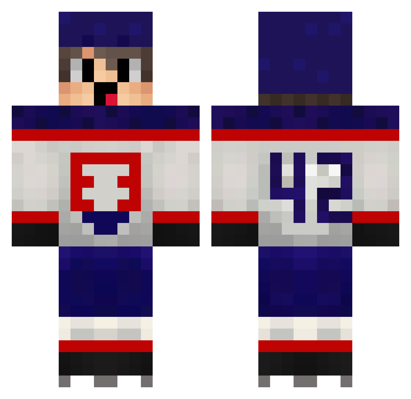 Mattinen_ Minecraft skin, front and back view