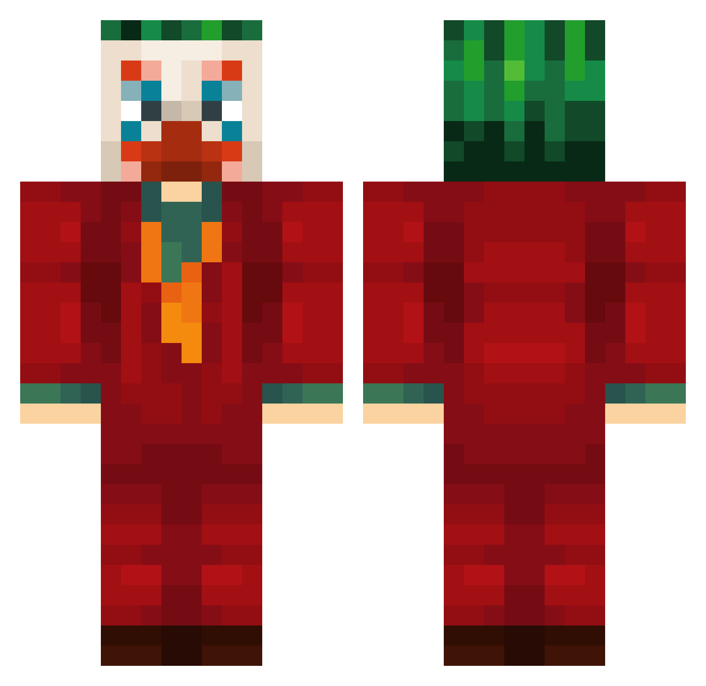 WenXiaoFan Minecraft skin, front and back view