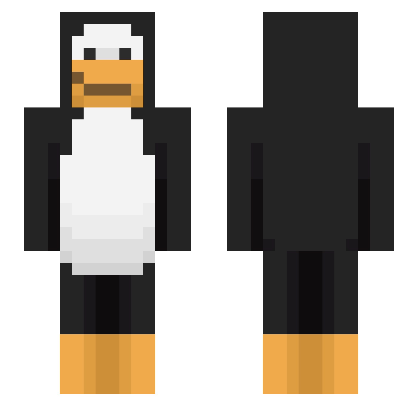 1Mad Minecraft skin, front and back view