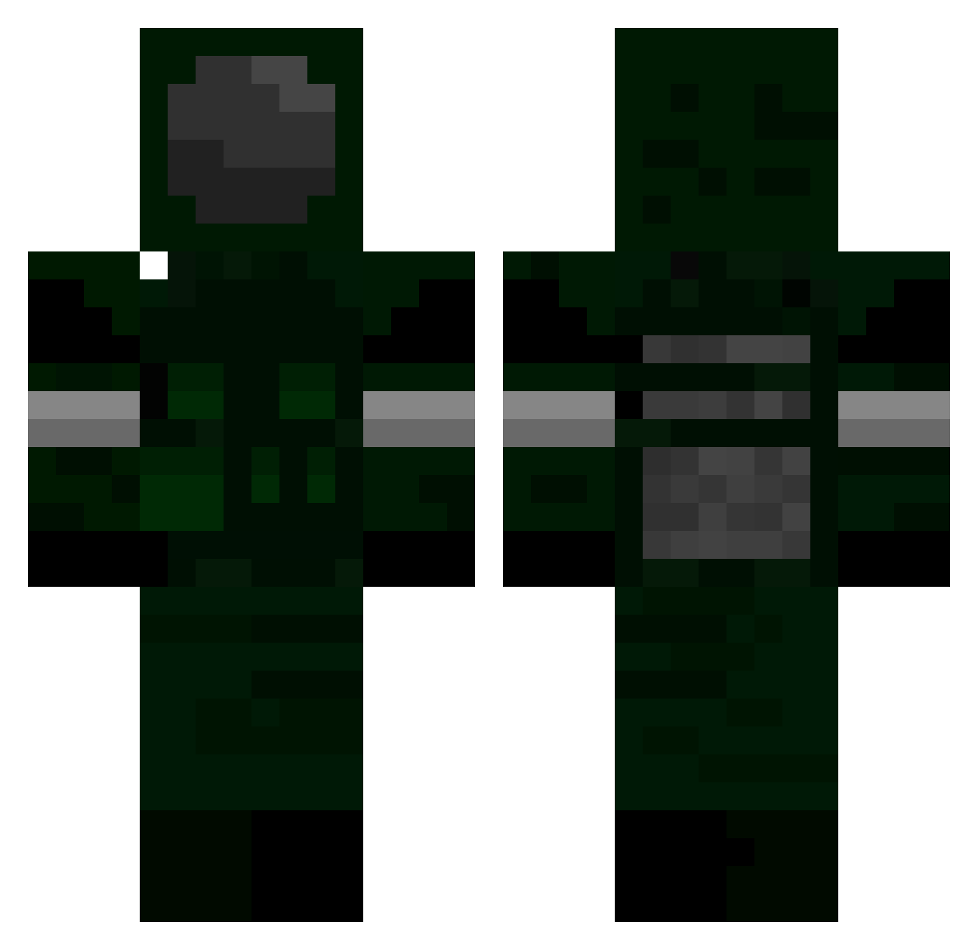 8024PM Minecraft skin, front and back view