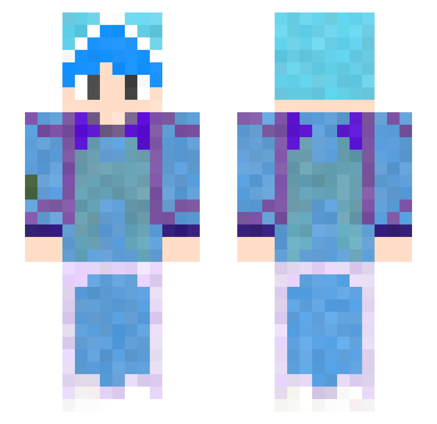 GOD_fairii Minecraft skin, front and back view