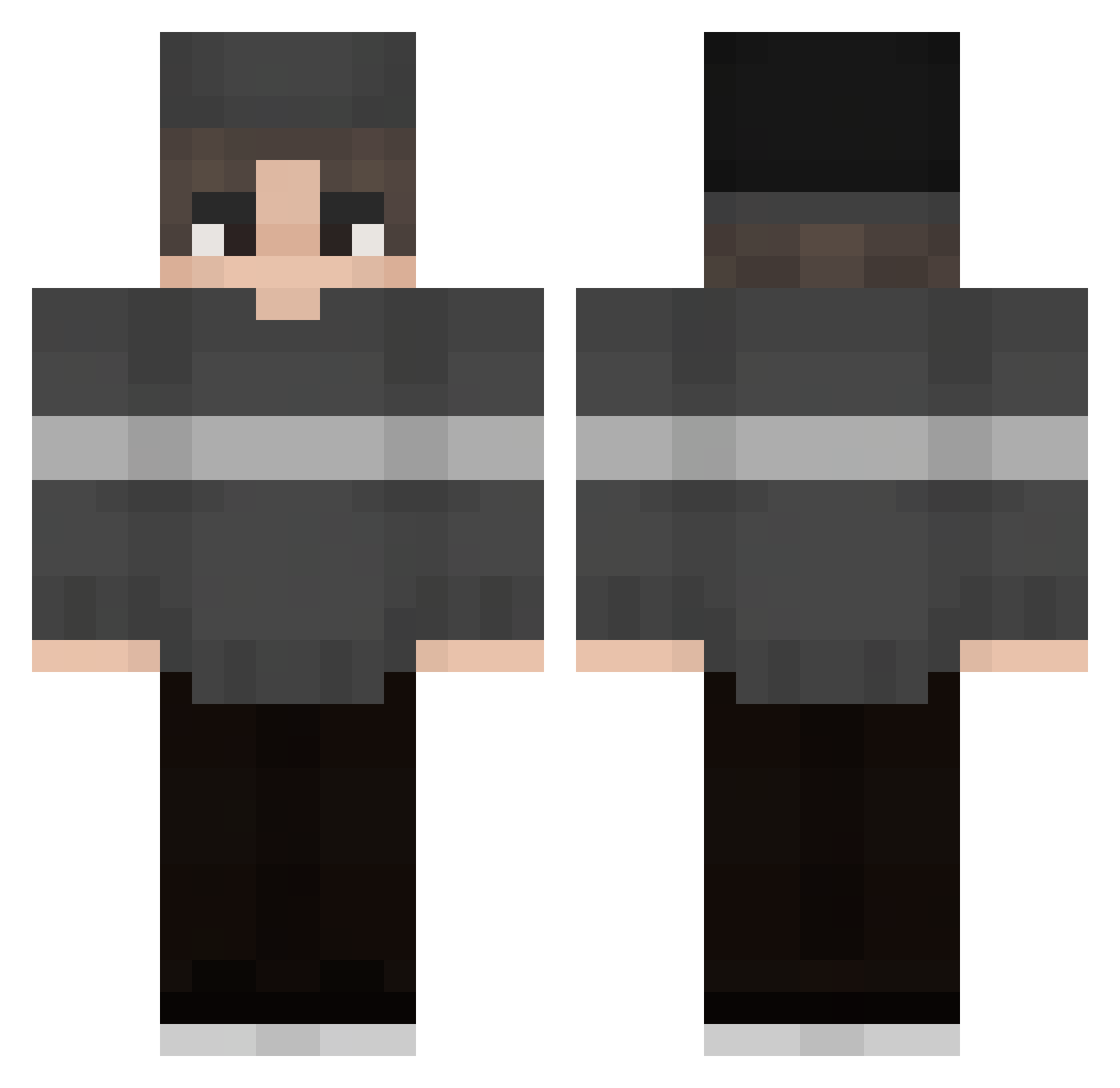 Rianpaza Minecraft skin, front and back view