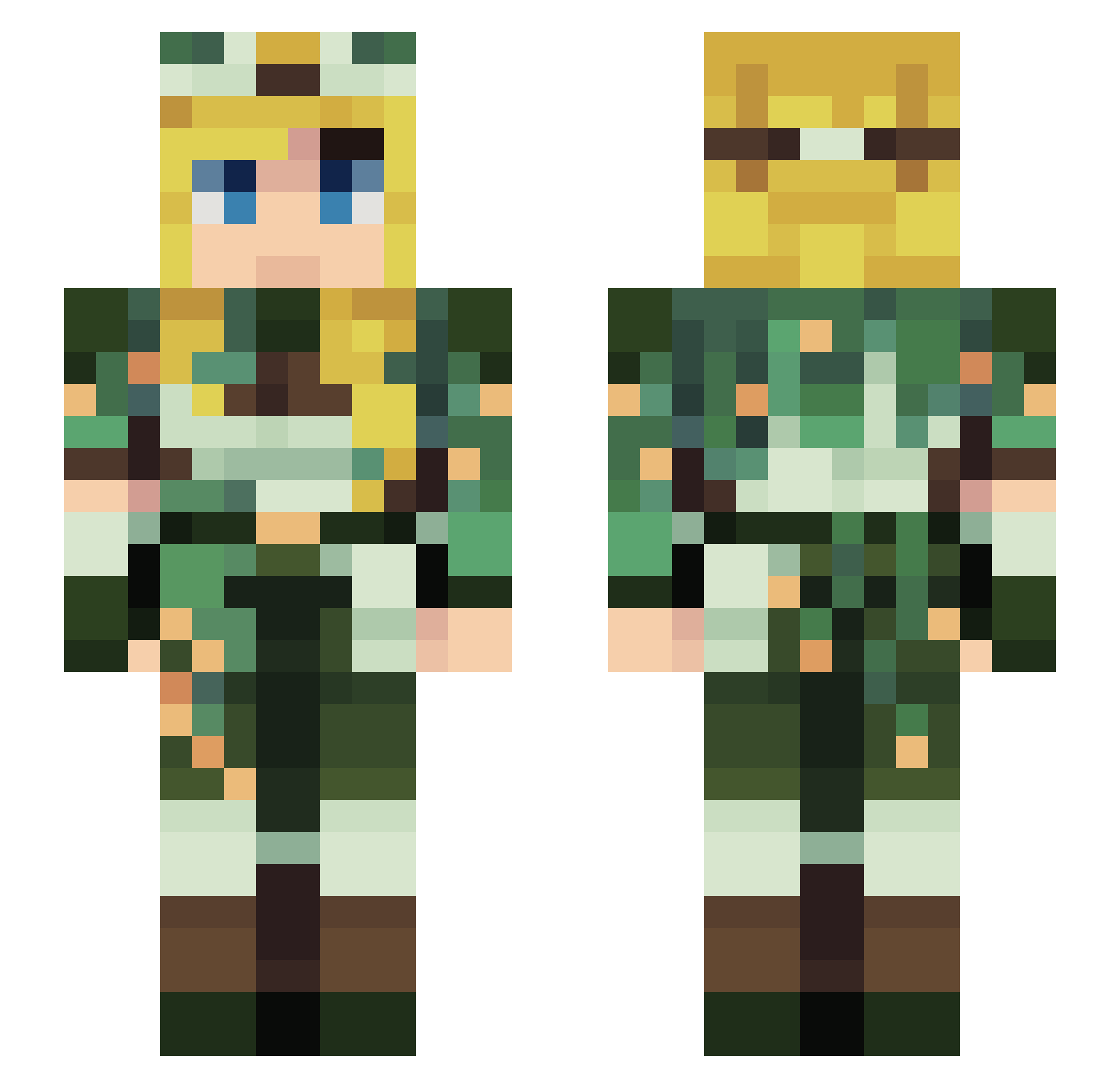 falsesymmetry Minecraft skin, front and back view
