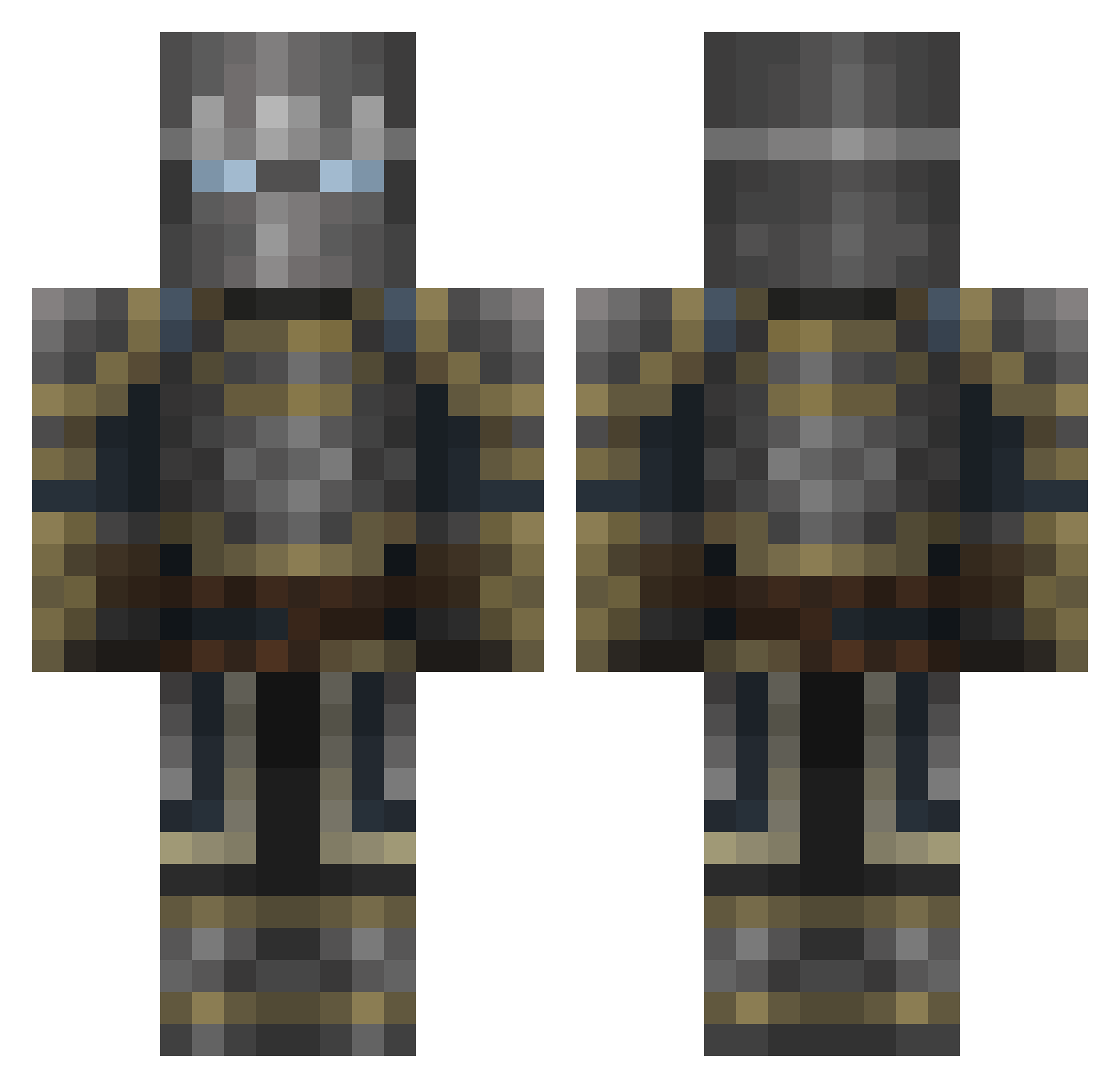 volcanicvulture Minecraft skin, front and back view