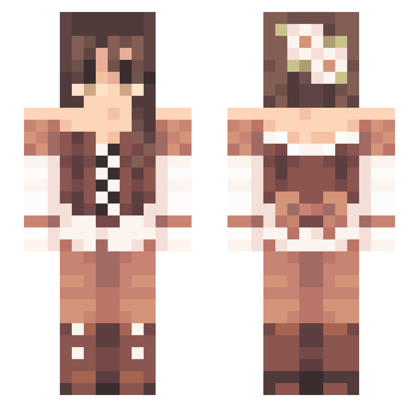 vivi1302 Minecraft skin, front and back view