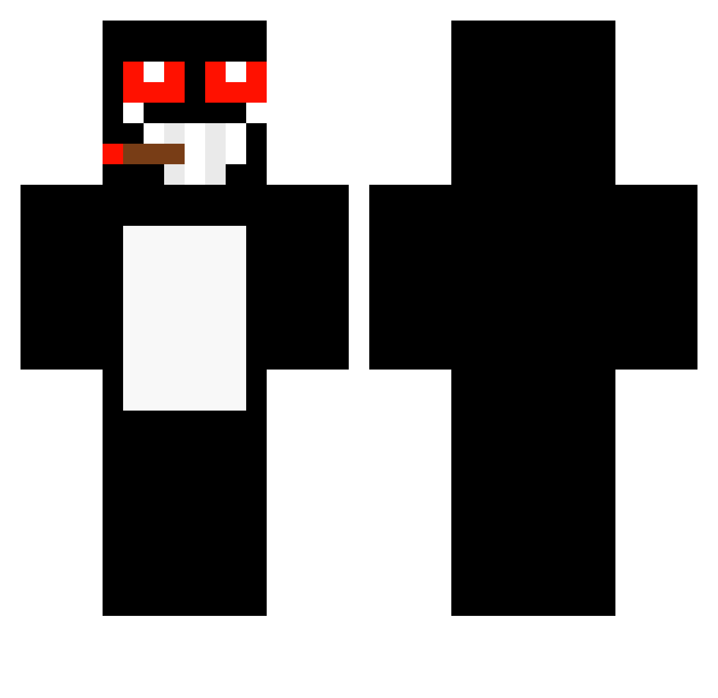 Dremally Minecraft skin, front and back view