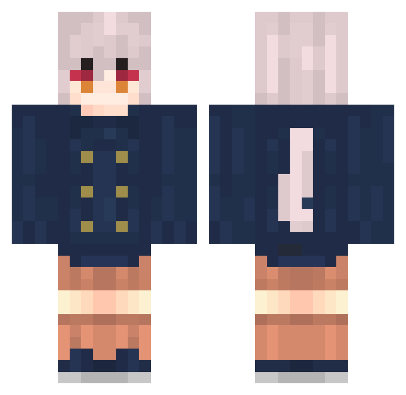 0598 Minecraft skin, front and back view