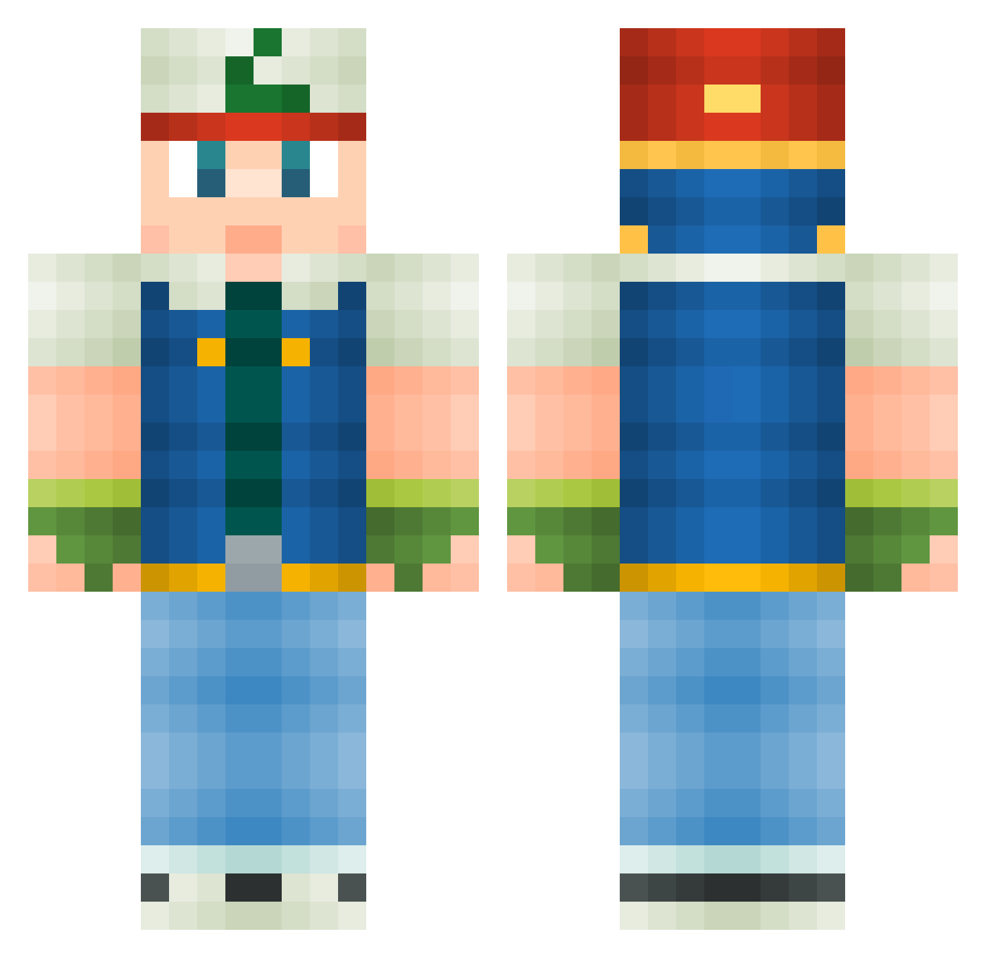 Lachlan Minecraft skin, front and back view