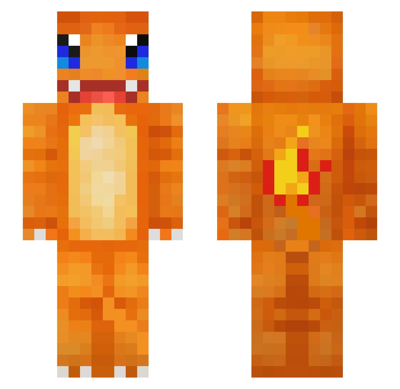 Alan_X4 Minecraft skin, front and back view