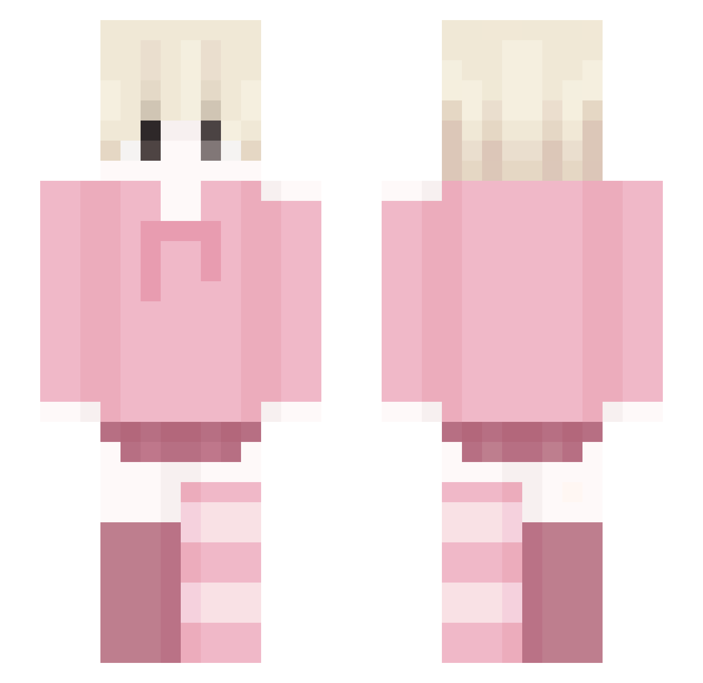 BIGBOYJAKI Minecraft skin, front and back view