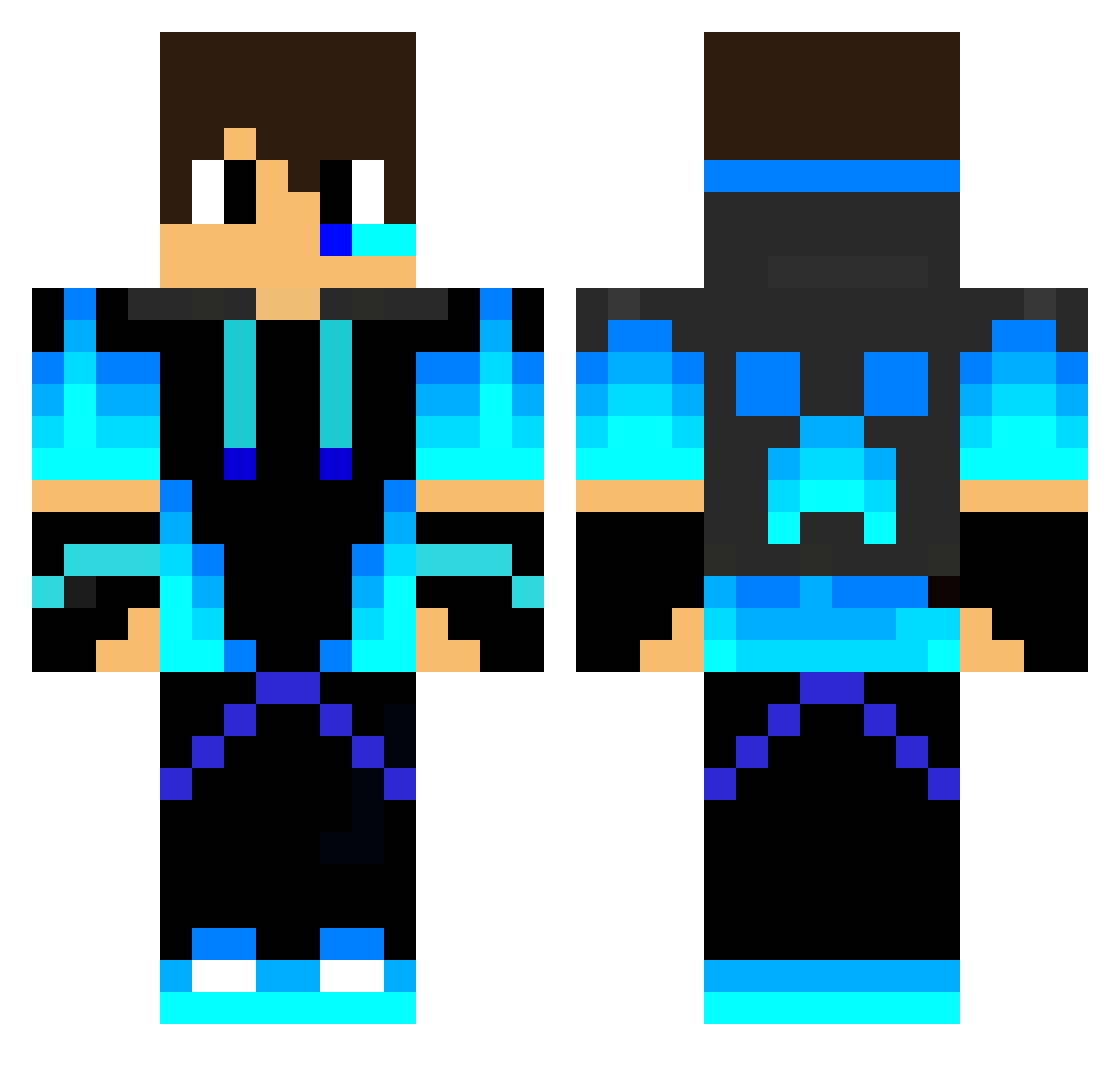 darkuss57 Minecraft skin, front and back view