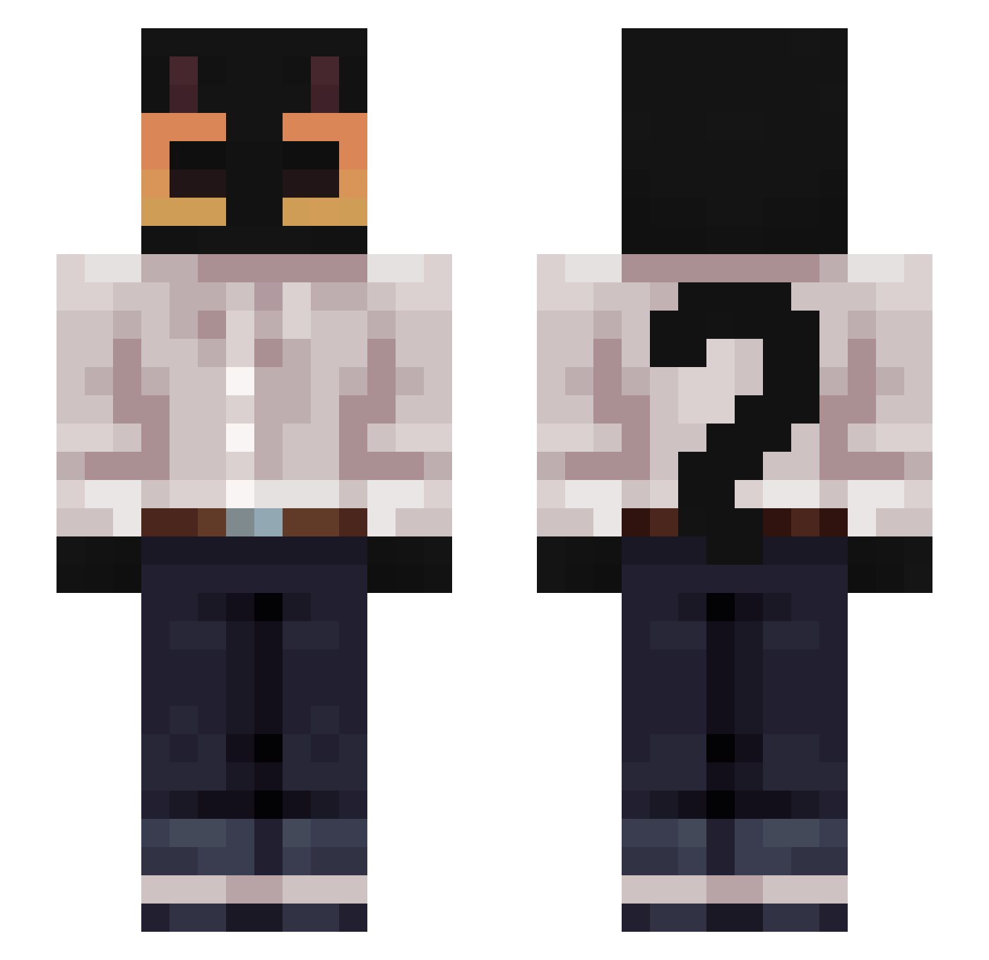 C0lvin Minecraft skin, front and back view