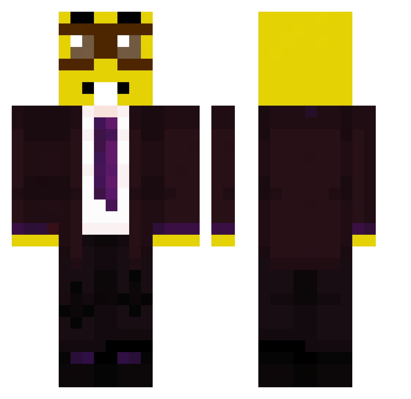 TO_ROY Minecraft skin, front and back view