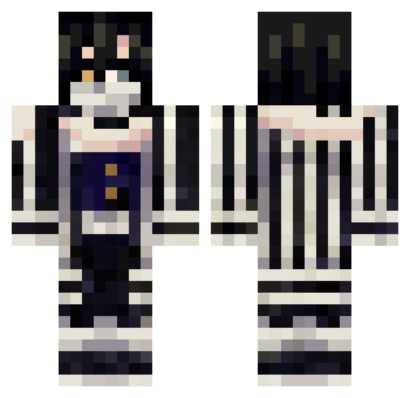 BurnoutEagle Minecraft skin, front and back view