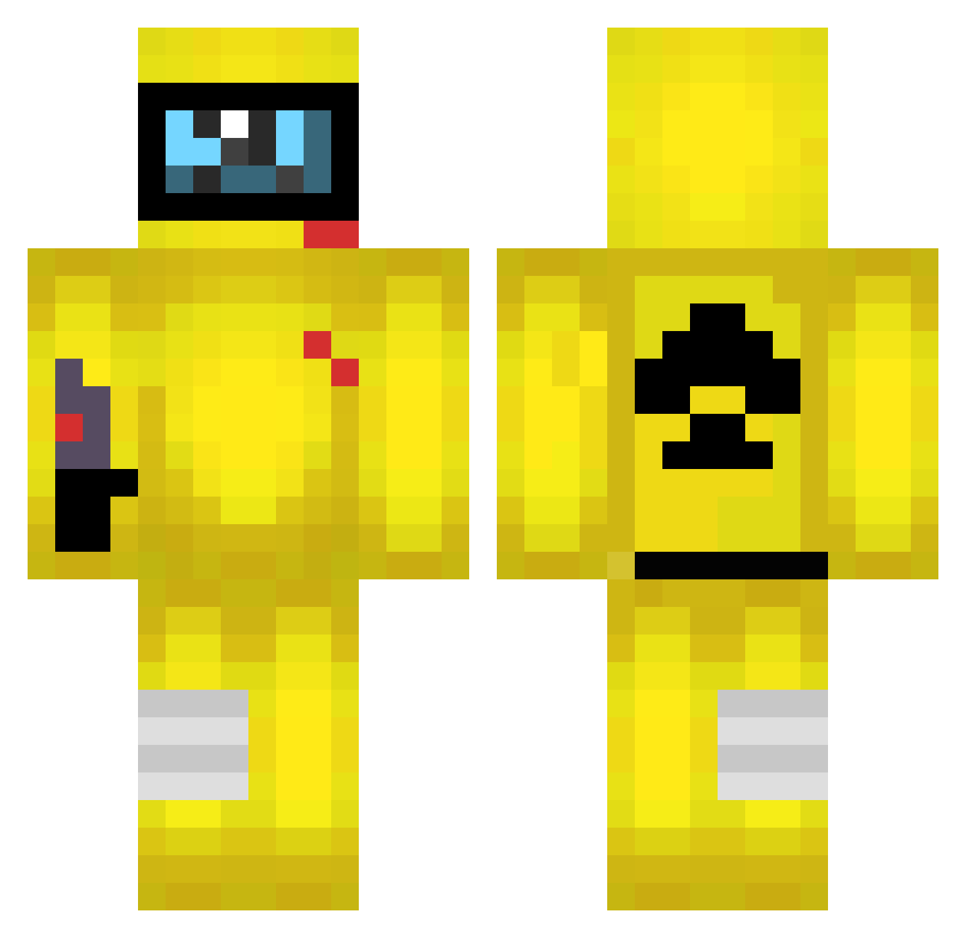 KiroxPL Minecraft skin, front and back view