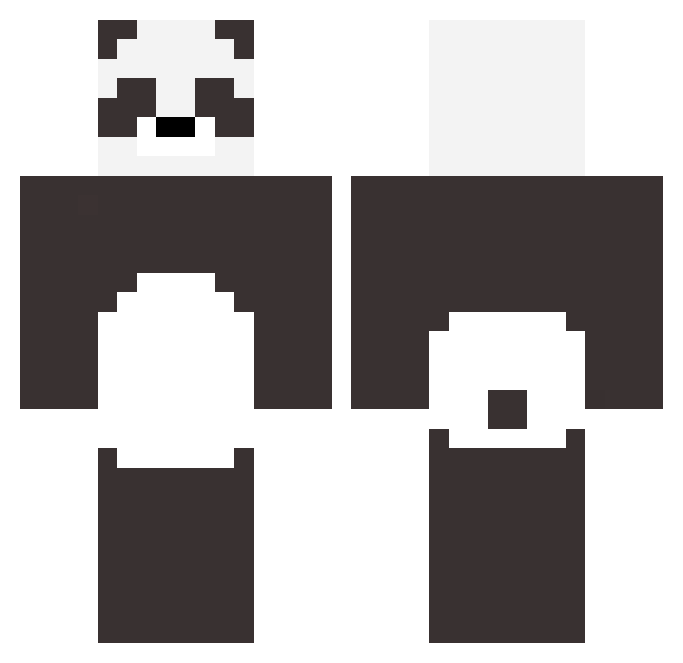 WashingCereal Minecraft skin, front and back view