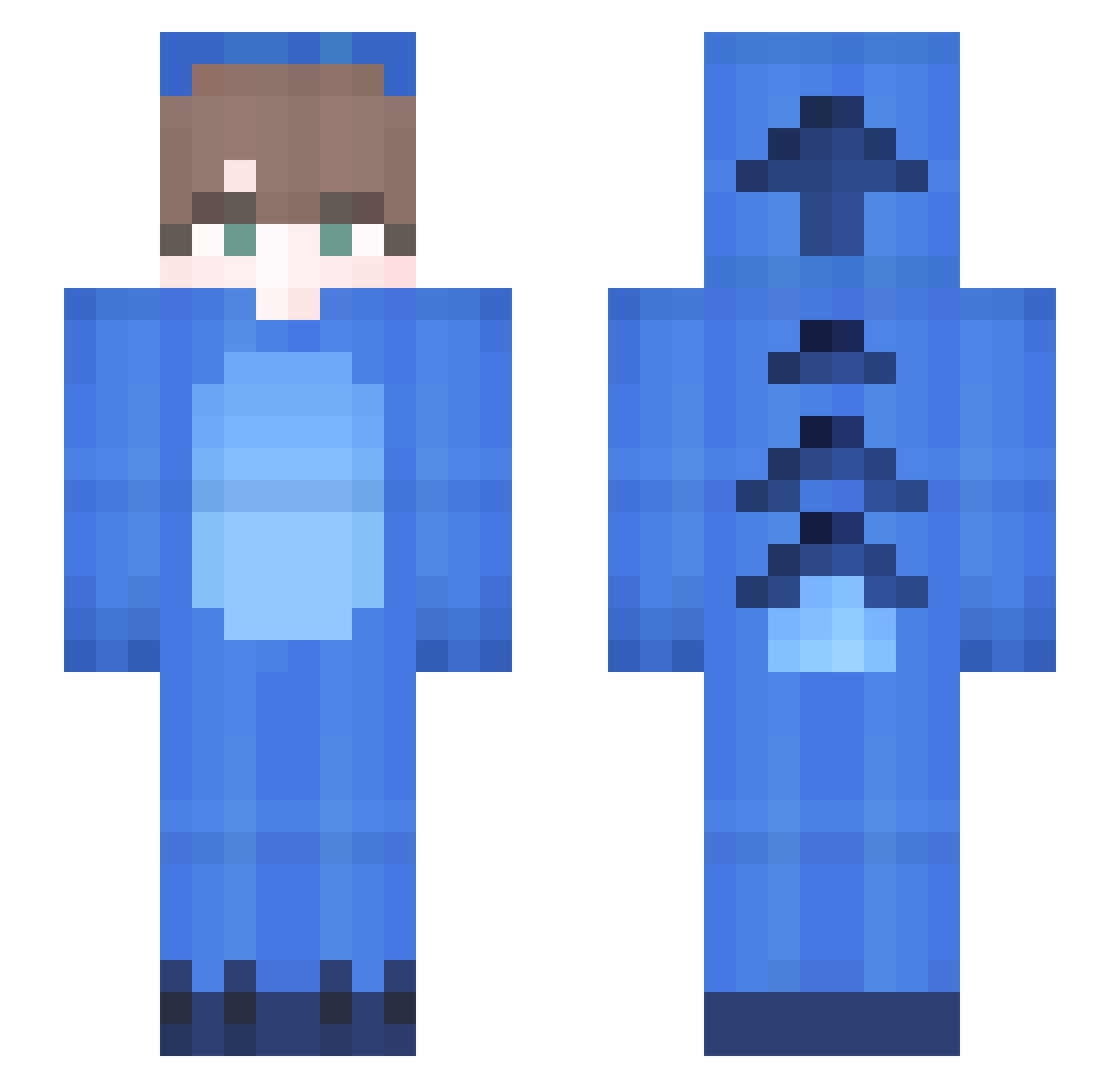 Stitch_555 Minecraft skin, front and back view