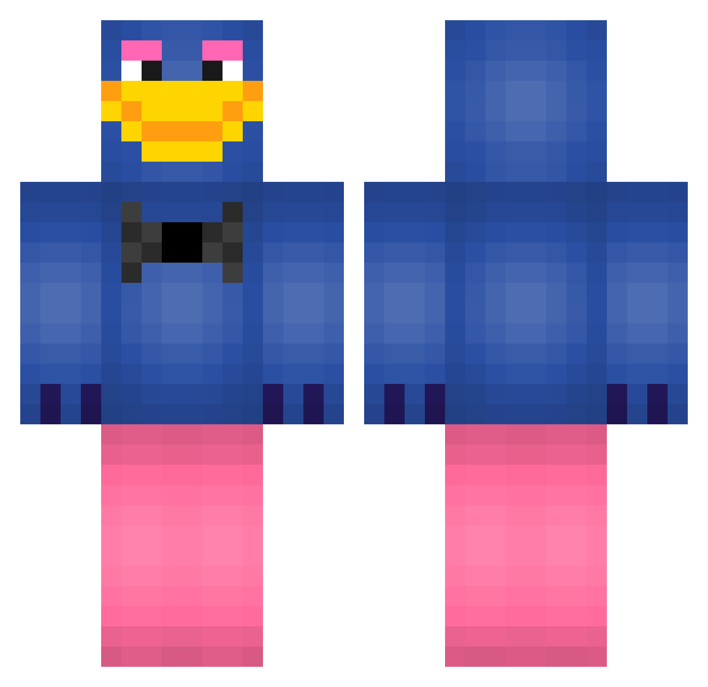 SpidozniySobaka Minecraft skin, front and back view