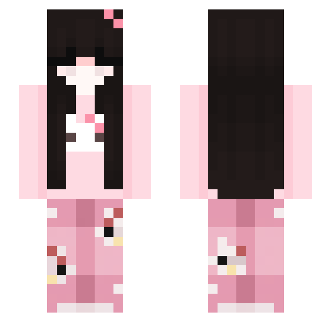 Daabrovskaa Minecraft skin, front and back view
