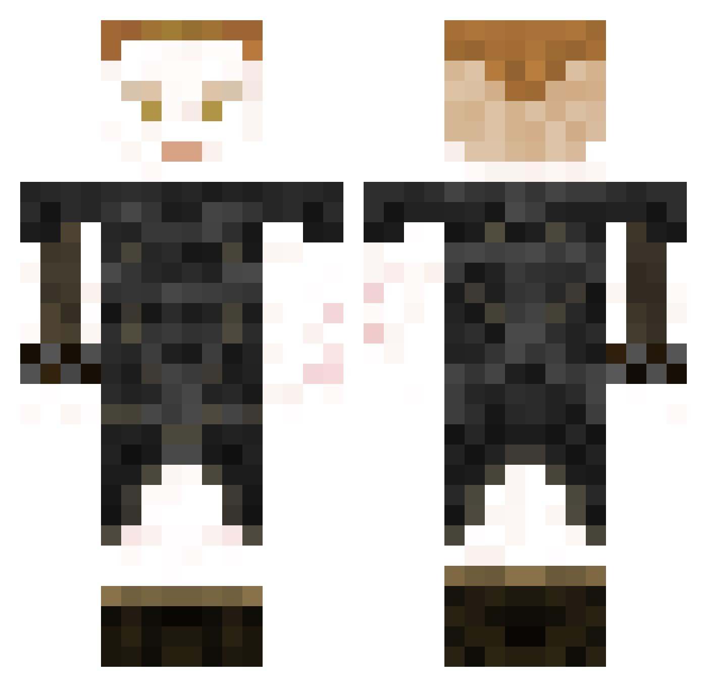Vatore_ Minecraft skin, front and back view
