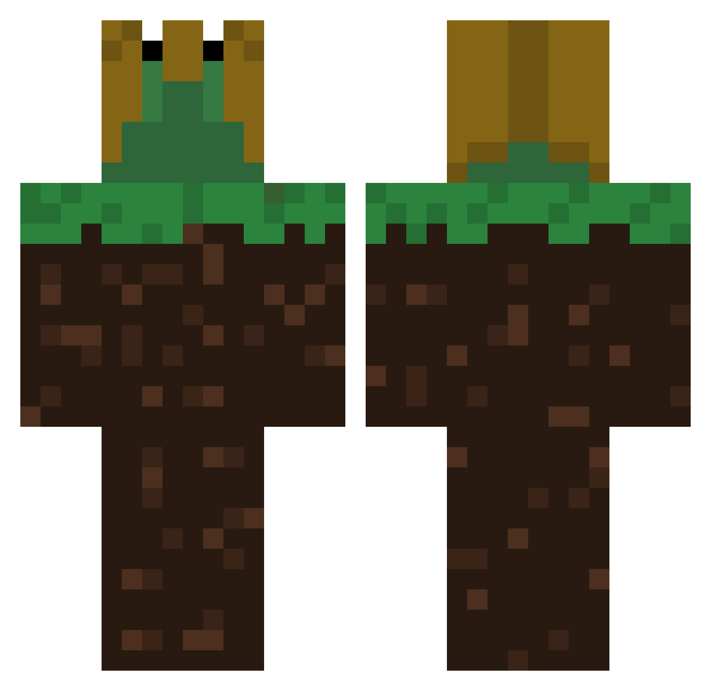 SHDW_Bedivere Minecraft skin, front and back view