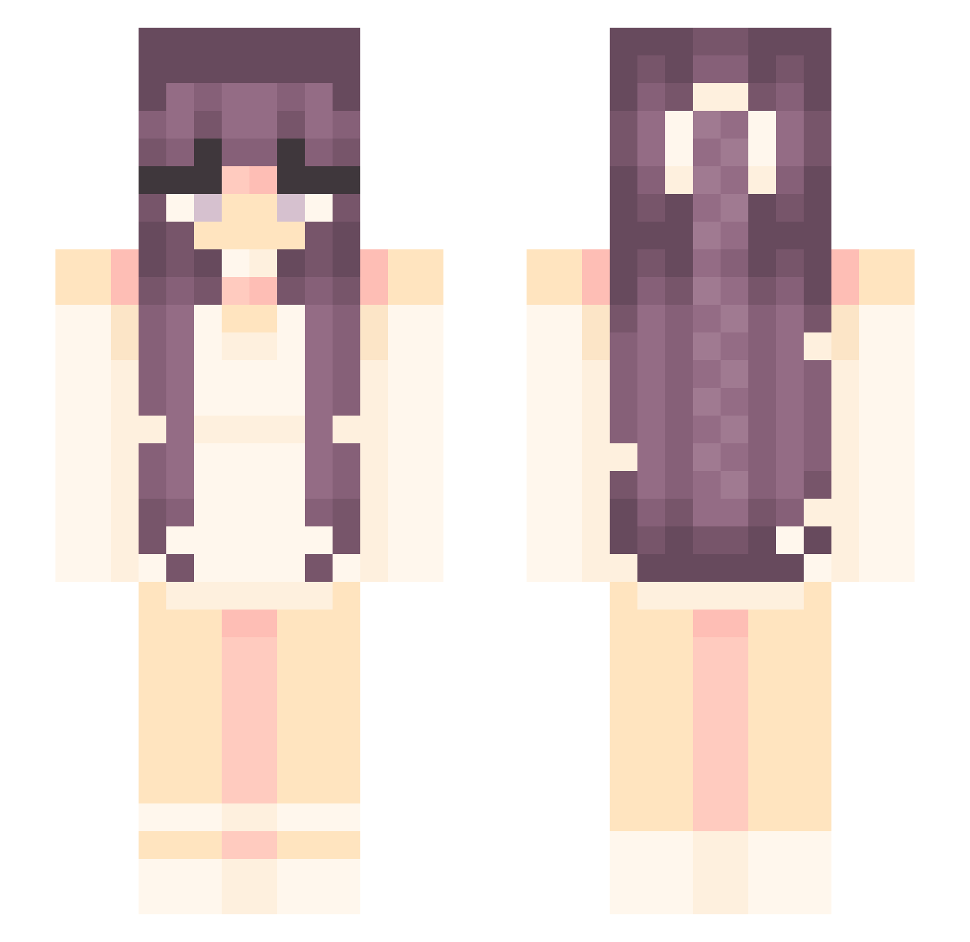 Sambrii Minecraft skin, front and back view