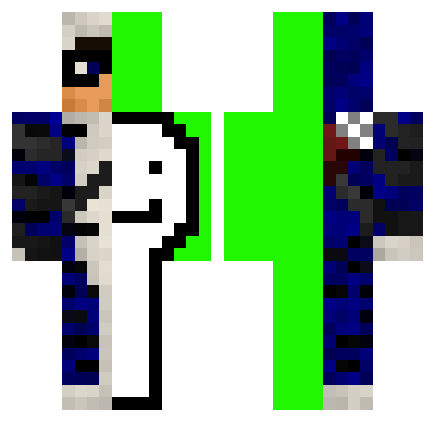 GabryStar13 Minecraft skin, front and back view