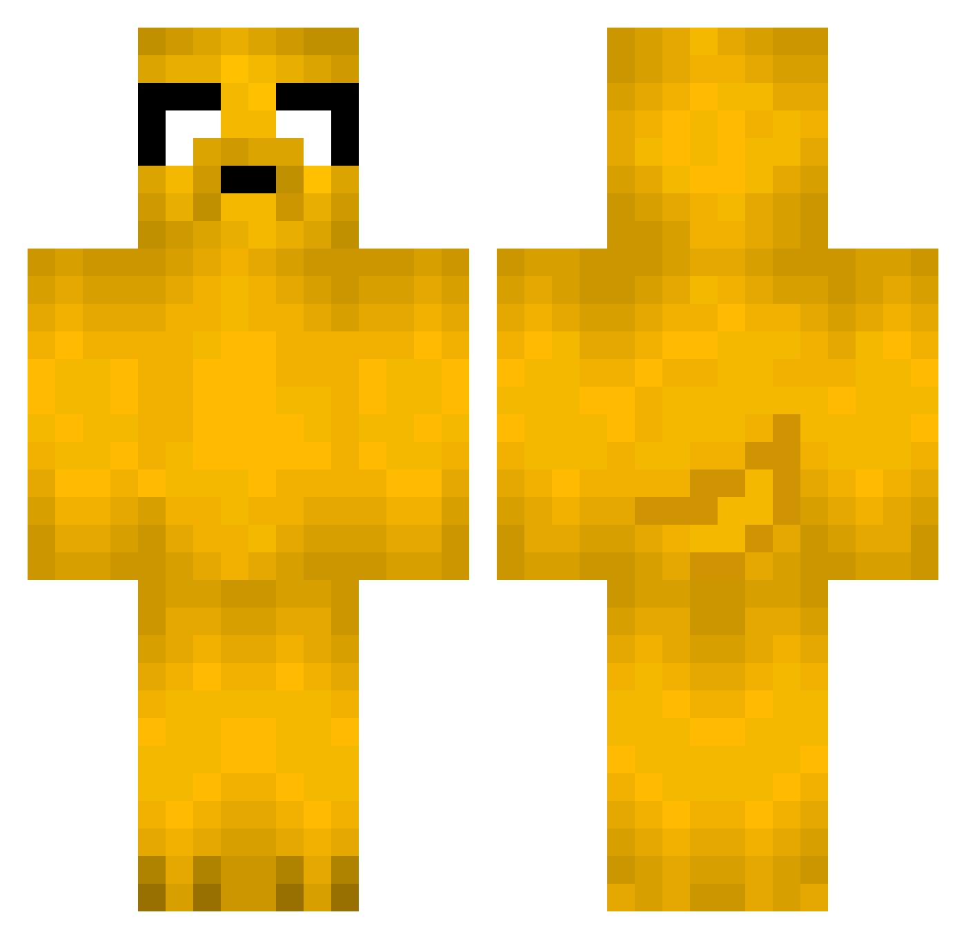 OGgrulla Minecraft skin, front and back view