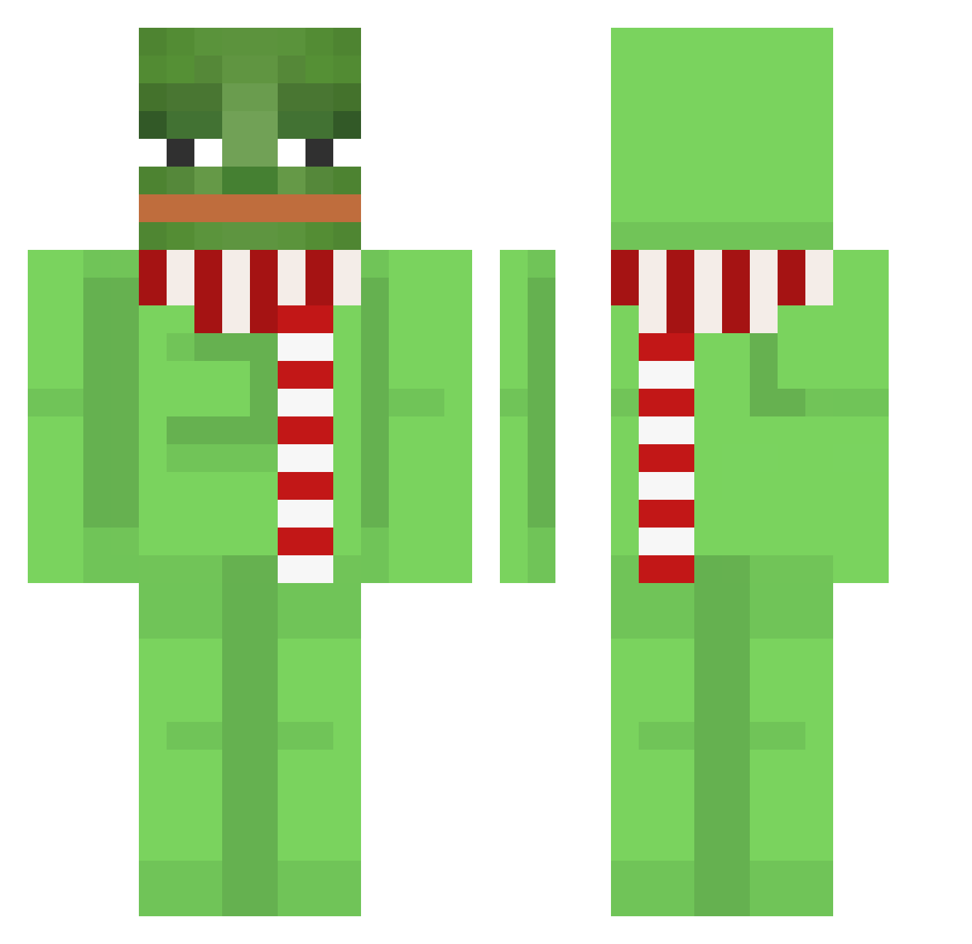 Rocket2019 Minecraft skin, front and back view