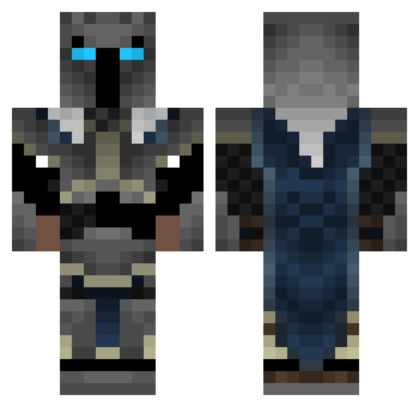 ramon64 Minecraft skin, front and back view