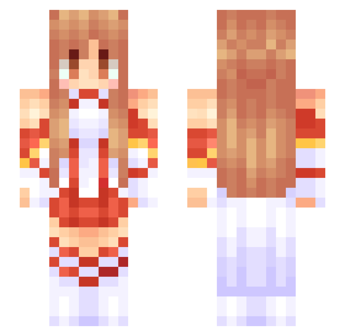 YSo5erious Minecraft skin, front and back view