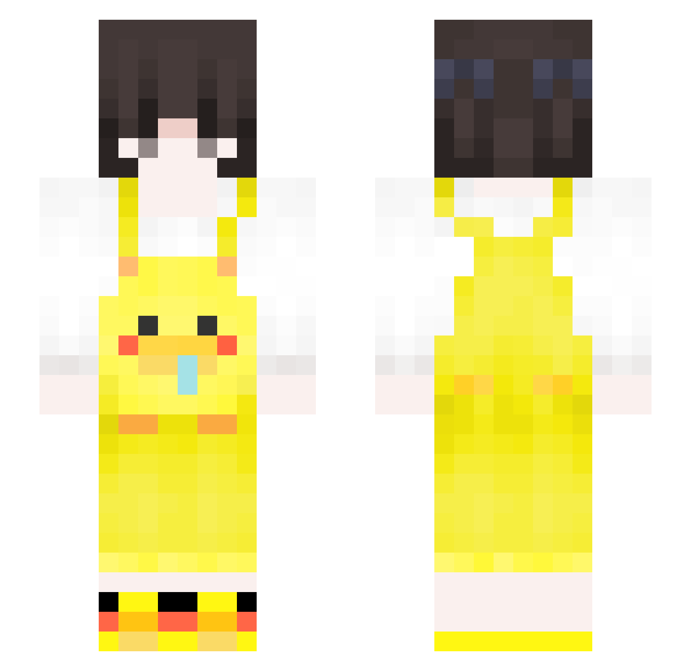 oreo5z Minecraft skin, front and back view