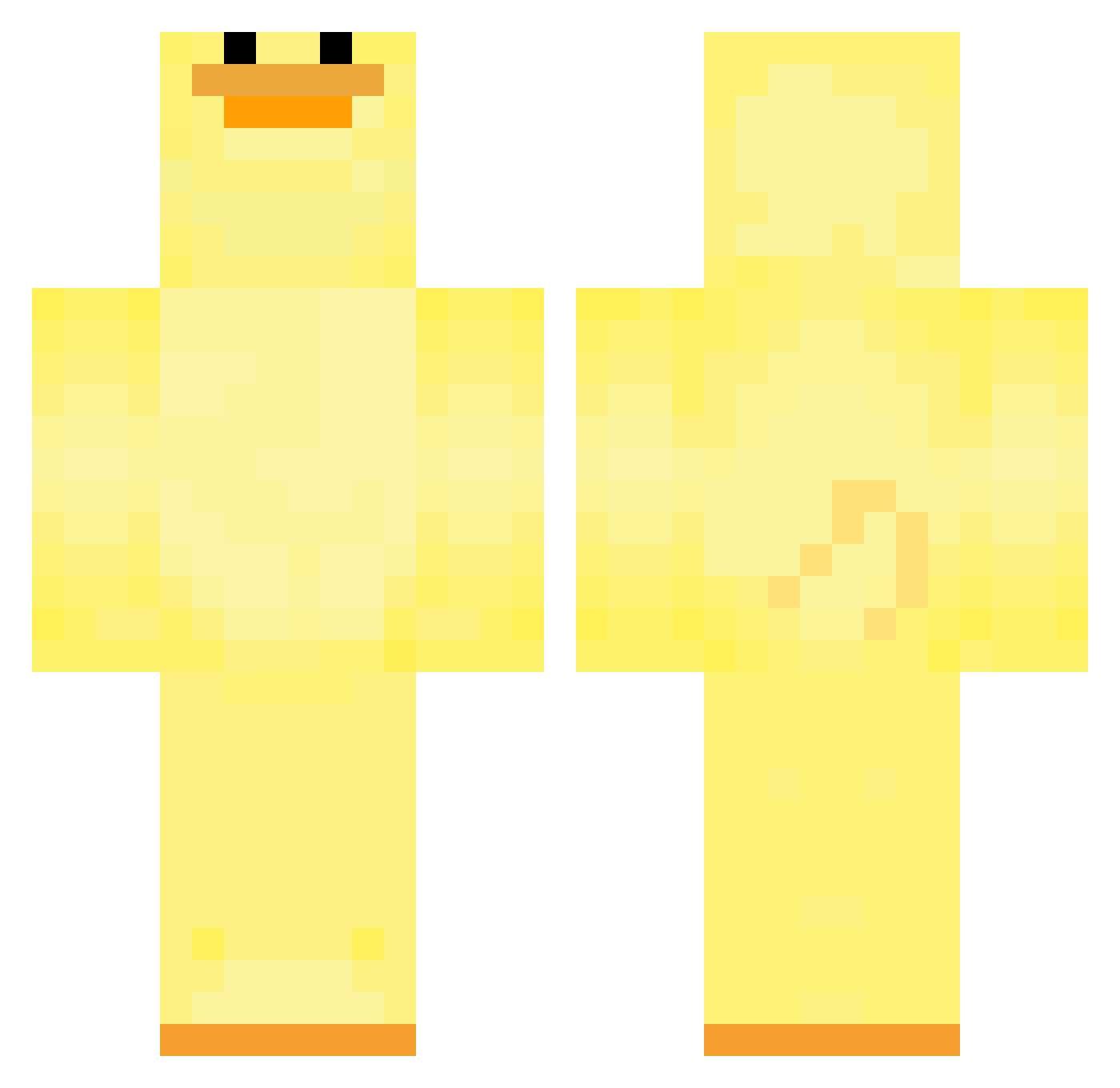 plifshin Minecraft skin, front and back view