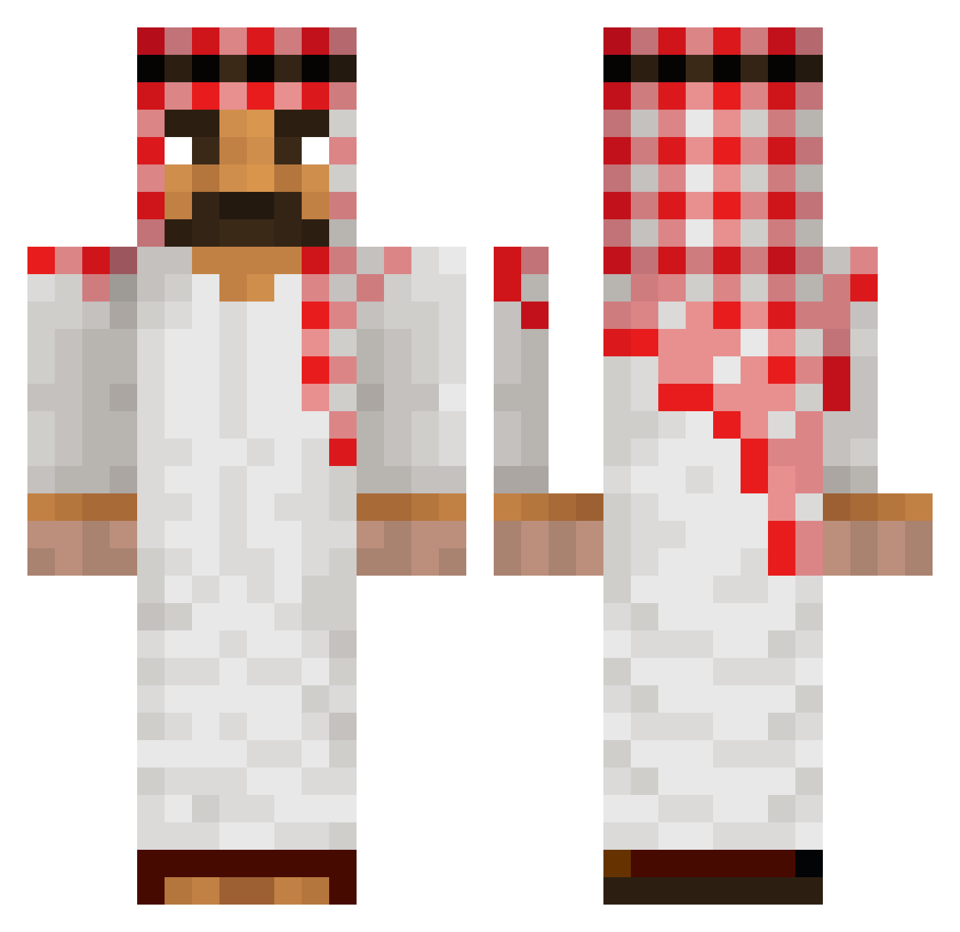 irugh13 Minecraft skin, front and back view
