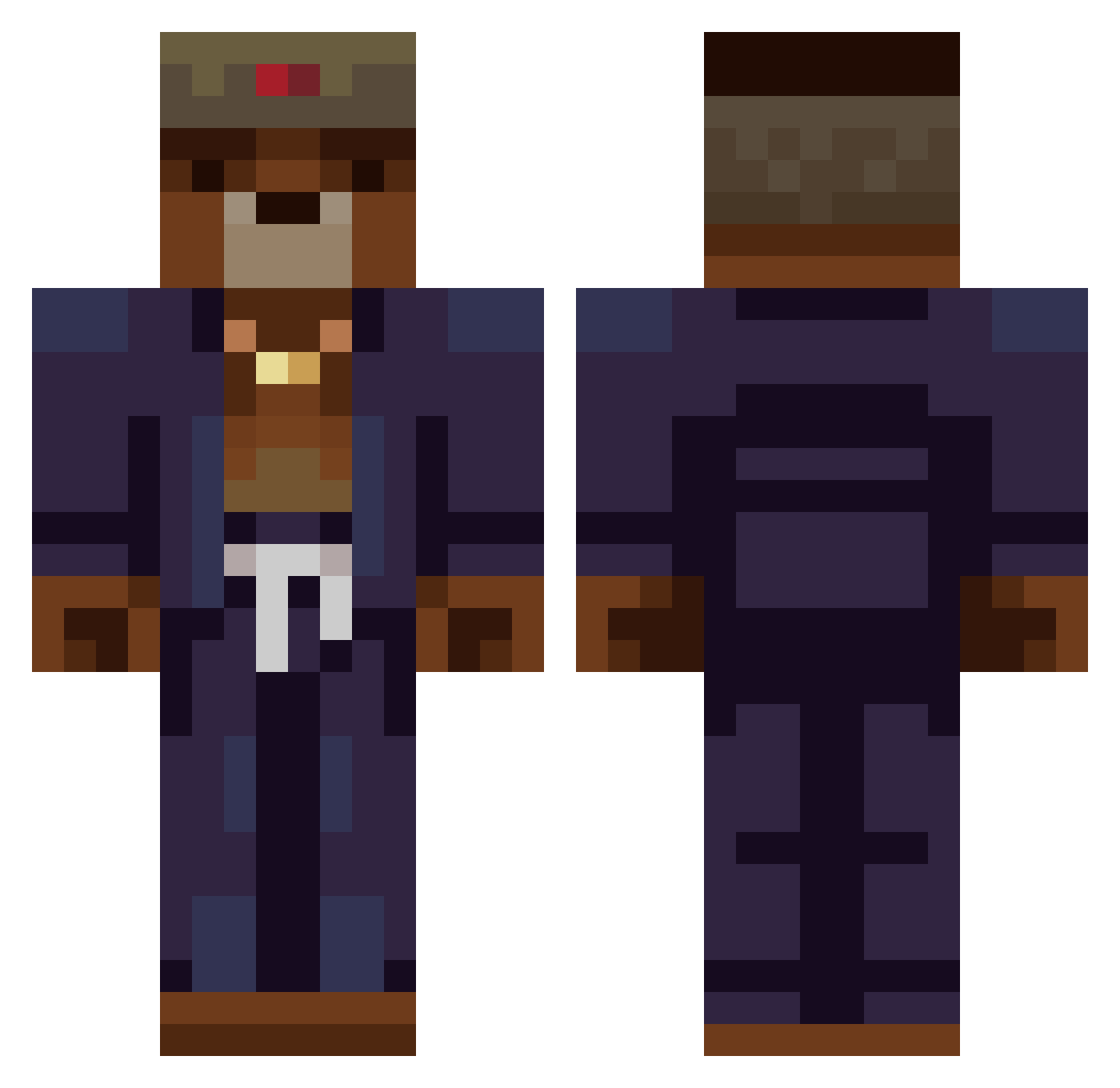 Xxl3g1tmidgetxX Minecraft skin, front and back view
