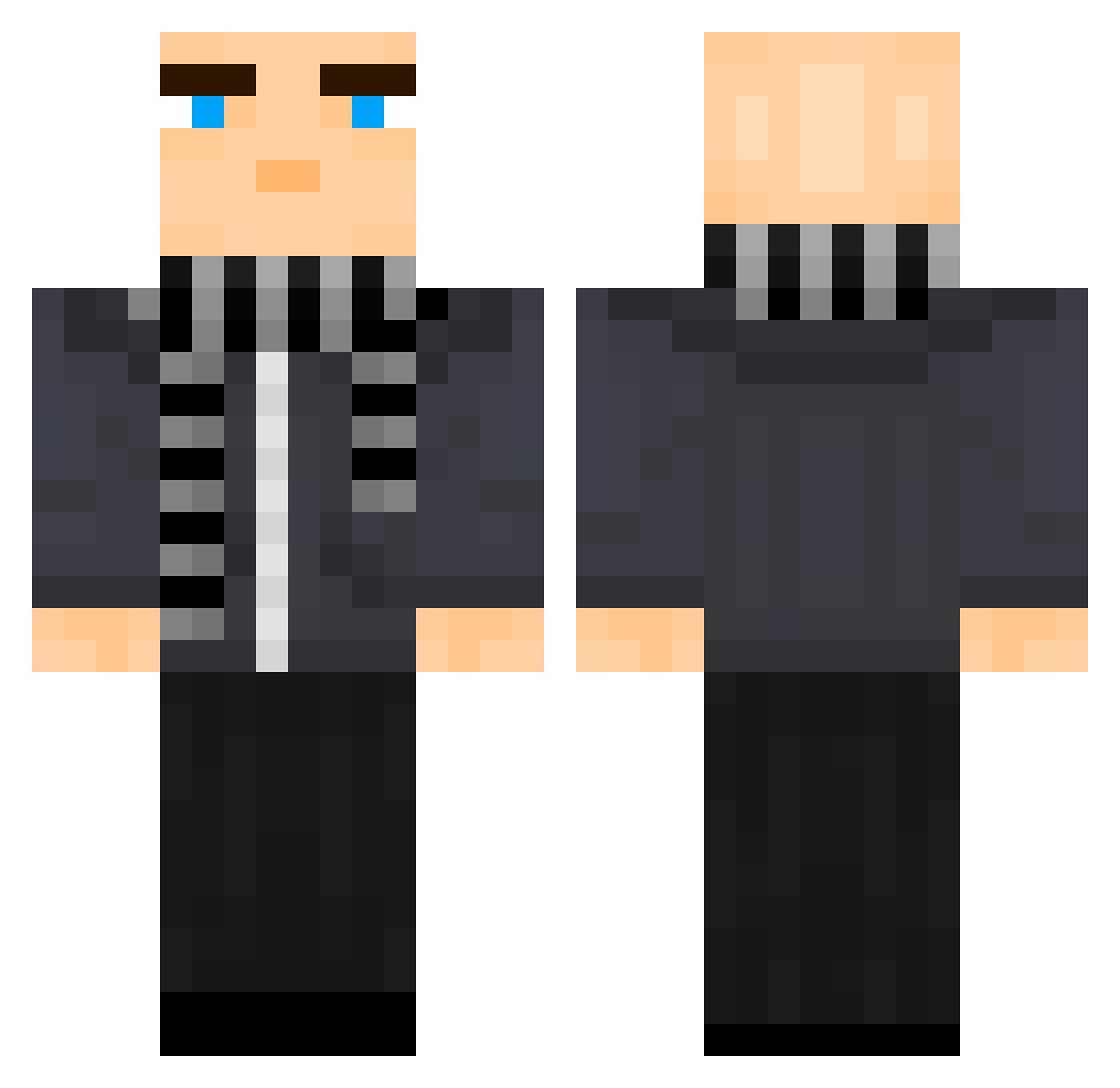 stellafer Minecraft skin, front and back view
