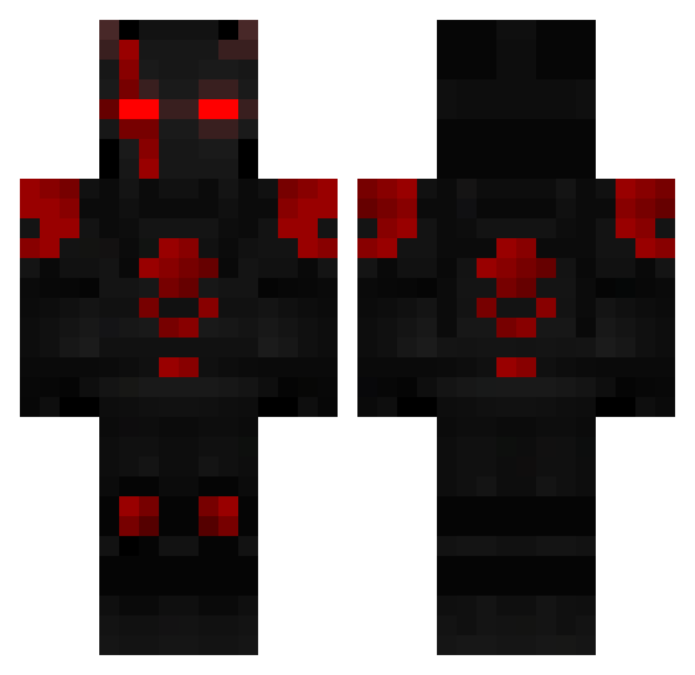 Witchfrost Minecraft skin, front and back view