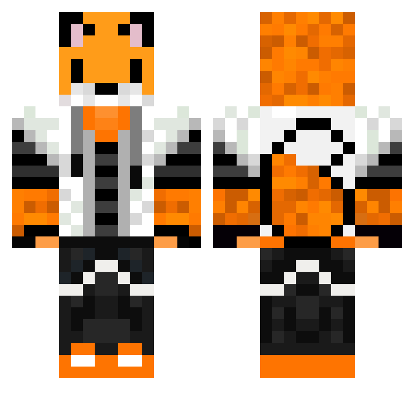 RickBeton Minecraft skin, front and back view