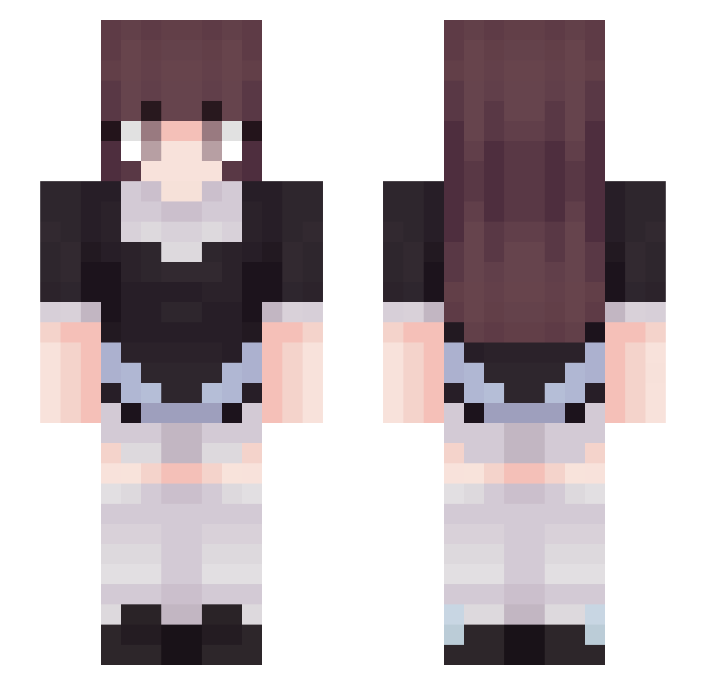 _Xzona_ Minecraft skin, front and back view