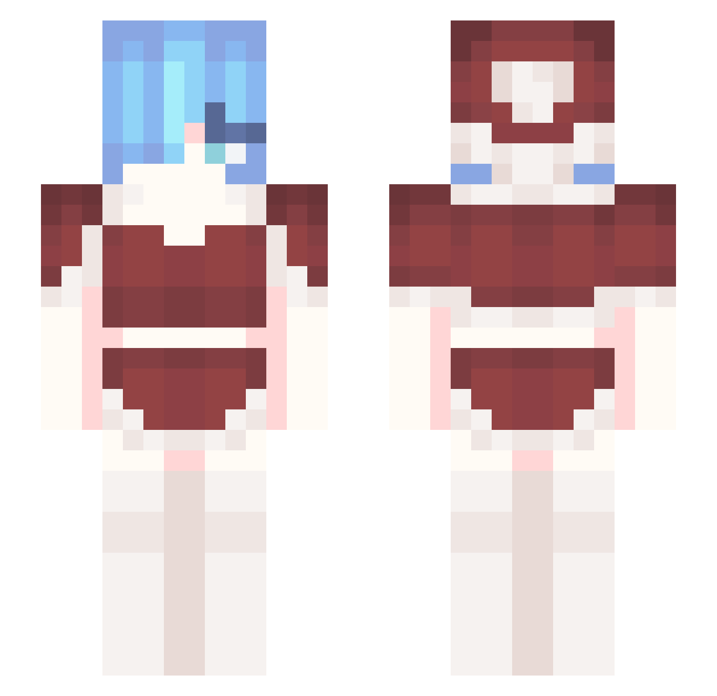 zThanawat Minecraft skin, front and back view