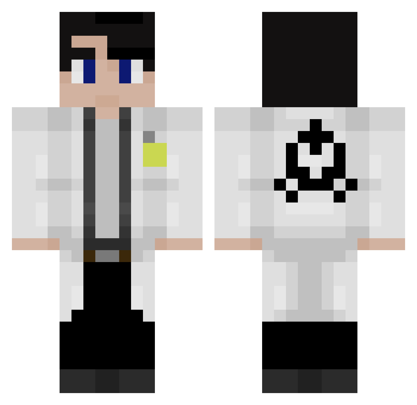 Rukicz Minecraft skin, front and back view