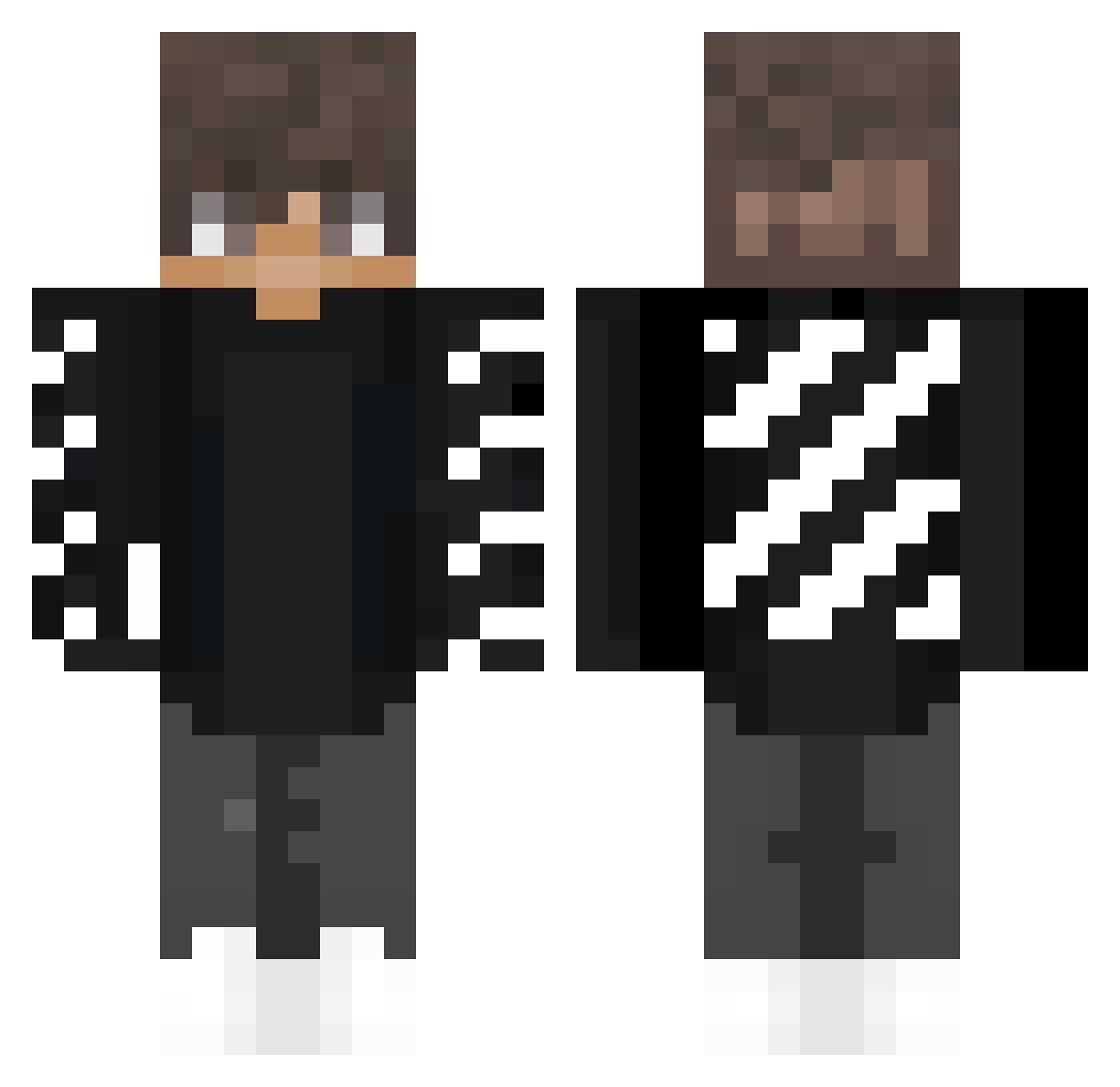 MC_bannana_PvP Minecraft skin, front and back view
