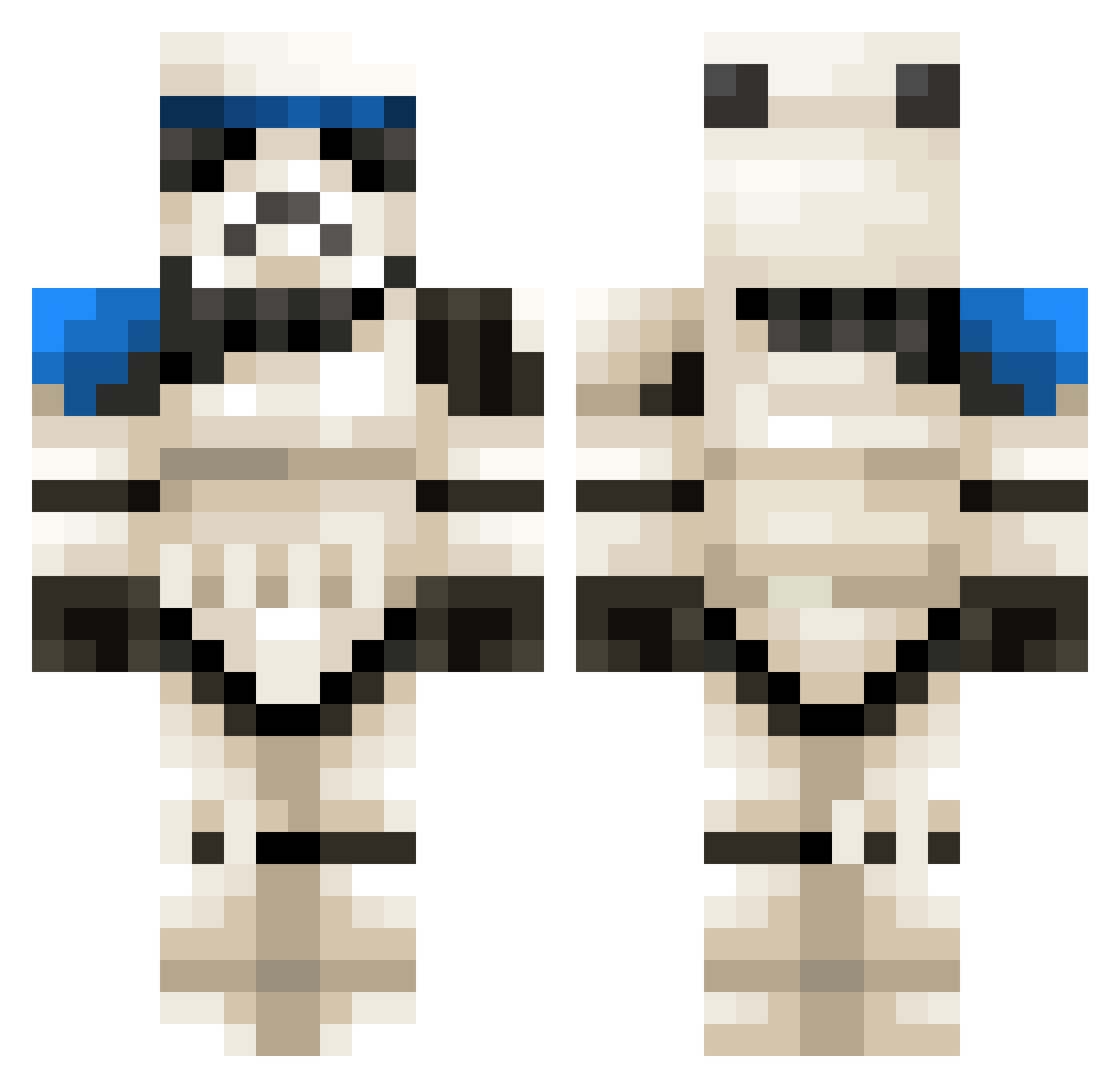 Kingdom2008 Minecraft skin, front and back view