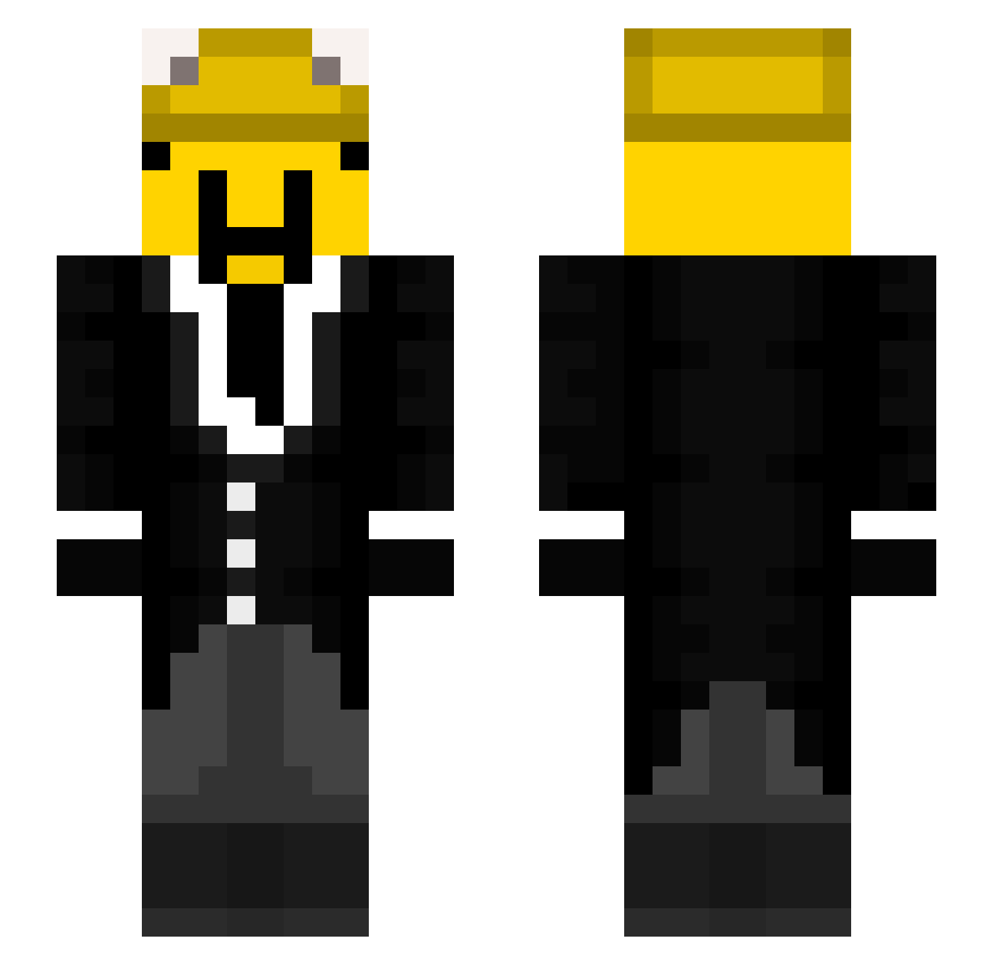 Cx123 Minecraft skin, front and back view