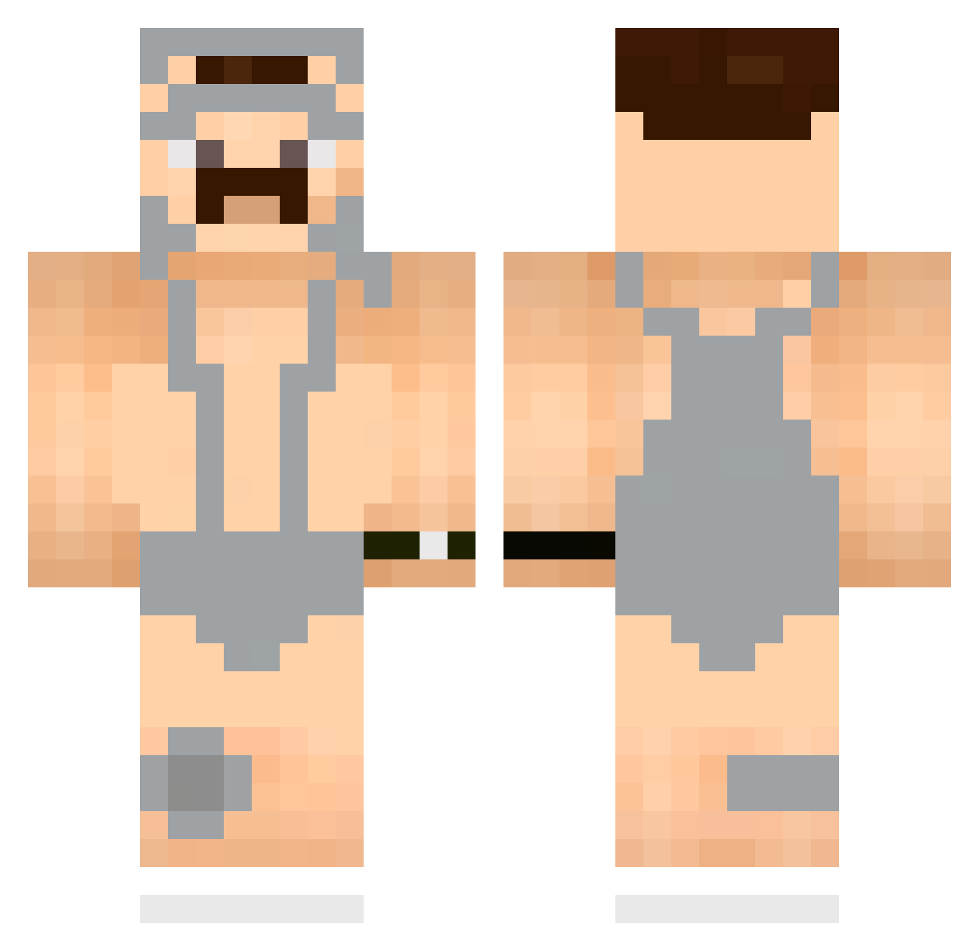 chiefepstein Minecraft skin, front and back view