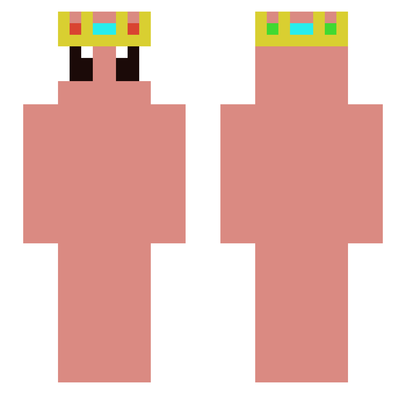 gamerman4673 Minecraft skin, front and back view